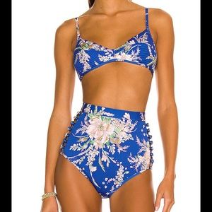 COPY - Zimmermann | Moonlight Bikini SET, Blue Watercolor Floral, Size 0 | NWT